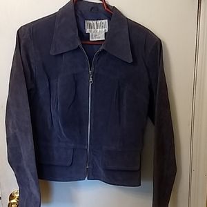 Blue suede / leather jacket Nice condition